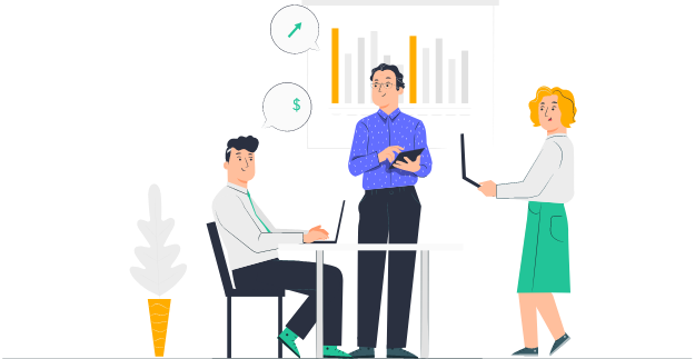 illustration of people working
